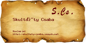 Skultéty Csaba névjegykártya